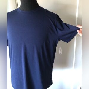 Men's Lucky Brand Blue Short Sleeve pima cotton Jersey Knit Shirt Size Large NWT